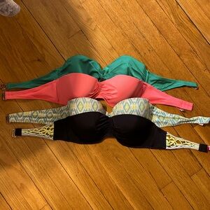 BUNDLE DEAL: Victoria secret strapless bathingsuit tops